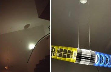 Luz e sombra no interior do edifício